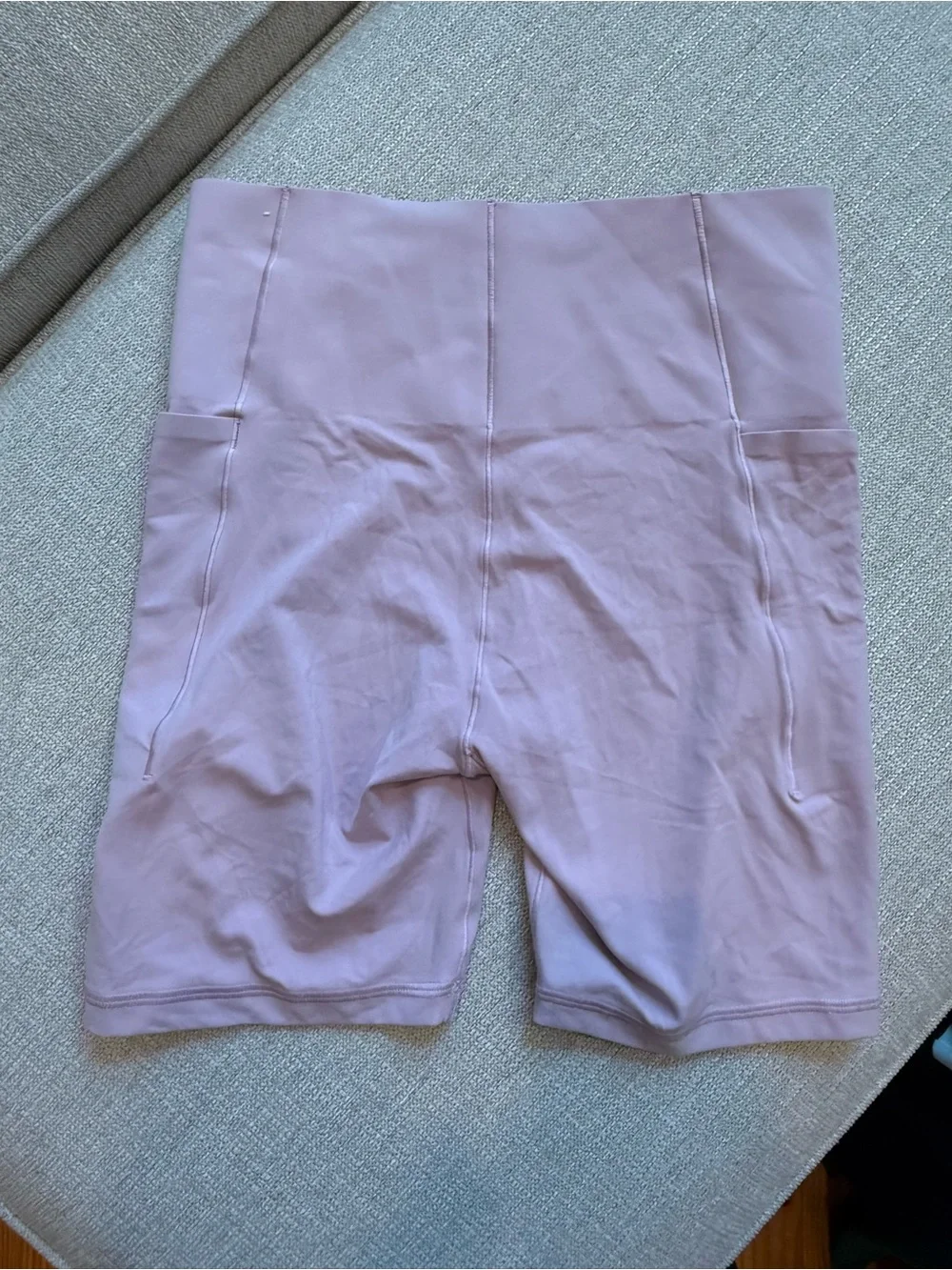 aerie High-Rise Blush Bike Shorts with Side Pockets - Picture 2 of 3